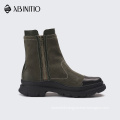 Wholesale Outdoor Suede Leather Zipper Warm High Top Long Boots For Men